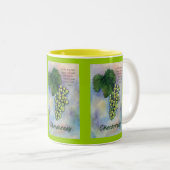 シャルドネワインブドウ&説明マグカップ ツートーンマグカップ (正面右)