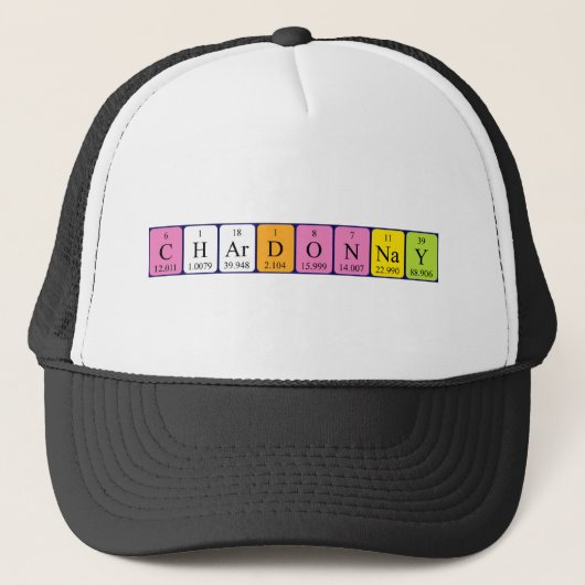 シャルドネ周期表名hat キャップ (正面)