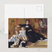 シャルパンティエ夫人はルノアール印象派絵画の ポストカード (正面/裏面)
