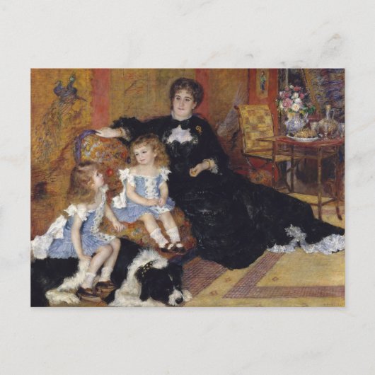 シャルパンティエ夫人はルノアール印象派絵画の ポストカード (正面)