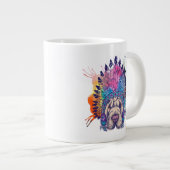 シャルペイ·先住民アメリカン·インディアン·チーフ ジャンボコーヒーマグカップ (正面右)
