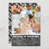 シャルボアド写真タイポグラフィ結婚式招待状 招待状 (正面/裏面)