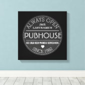 シャルボカスタムードカップルパブ結婚ハウス キャンバスプリント (インサイチュ (ウッドフロア))