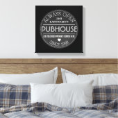 シャルボカスタムードカップルパブ結婚ハウス キャンバスプリント (インサイチュ (寝室))