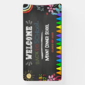 シャルボルドウェルカム新学期レッドバナー 横断幕 (縦)