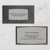 シャルボーエレガントドプロフェッショナルリモダンネン金ゴールド 名刺 (正面/裏面)