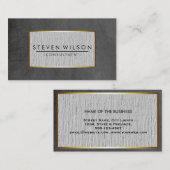 シャルボーエレガントドプロフェッショナルリモダンネン金ゴールド 名刺 (正面/裏面)