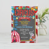 シャルボードおもしろいカーニバル誕生日パーティーの招待 招待状 (スタンド正面)