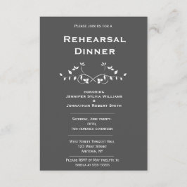 シャルボードつる植物リハーサルディナー招待状 招待状