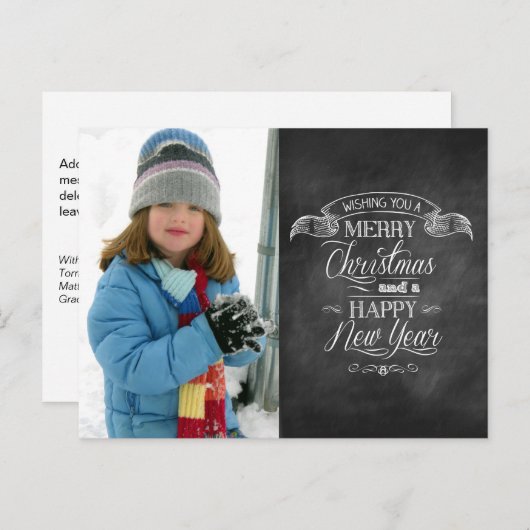 シャルボードのクリスマスの願い シーズンポストカード (正面/裏面)