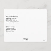 シャルボードのクリスマスの願い シーズンポストカード (裏面)