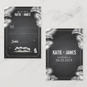 シャルボードアイランドデスティネーションウェディング座席表 プレイスカード (正面/裏面)