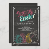 シャルボードイースターブランチディナーパーティの招待状 招待状 (正面/裏面)