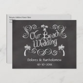 シャルボードウアービーチ結婚式 ポストカード (正面/裏面)