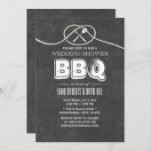 シャルボードウェディングシャワータイイングザノットバーベキューパーティー 招待状 (正面/裏面)