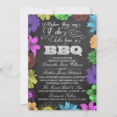 シャルボードウェディングシャワーリハーサルバーベキューBBQ 招待状 (正面)