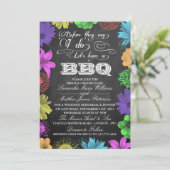 シャルボードウェディングシャワーリハーサルバーベキューBBQ 招待状 (スタンド正面)