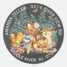 シャルボードウッドランドベビーシャワー住所 シール