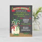 シャルボードカントリーウエスタンクリスマスパーティー招待状 招待状 (スタンド正面)