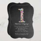 シャルボードガールズフローラ1st誕生日パーティー招待状 招待状 (正面/裏面)