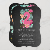 シャルボードガールズフローラ2nd誕生日パーティー招待状 招待状 (正面/裏面)