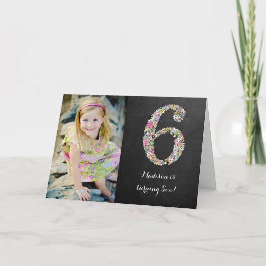 シャルボードガールズフローラ6thバースデーパーティー招待状 招待状 (正面)