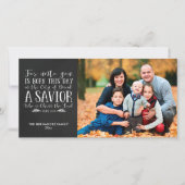 シャルボードクリスマスバイブル聖句ホリデーフォト シーズンカード (正面)