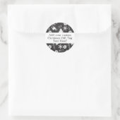 シャルボードクリスマスパターンホリデーギフトラベル ラウンドシール (バッグ)