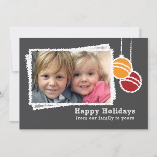 シャルボードクリスマスフォトホリデー シーズンカード (正面)