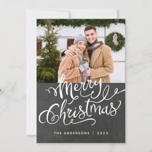 シャルボードクリスマスホリデーフォトオーバーレイ シーズンカード (正面)