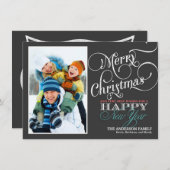 シャルボードクリスマスホリデーフォトフラットカード シーズンカード (正面/裏面)