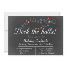 シャルボードクリスマスライトホリデーパーティー招待状