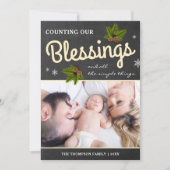 シャルボードクリスマス恵み |家族の写真 シーズンカード (正面)