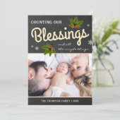 シャルボードクリスマス恵み |家族の写真 シーズンカード (スタンド正面)