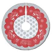 シャルボードクリスマス水玉模様ツリースカート ブラッシュドポリエステルツリースカート (正面)