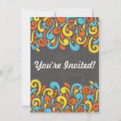 シャルボードグルービーアイススケートで滑るパーティの招待状 招待状 (裏面)