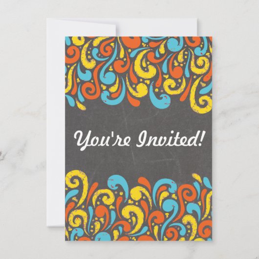 シャルボードグルービーアイススケートで滑るパーティの招待状 招待状 (裏面)