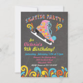 シャルボードグルービーアイススケートで滑るパーティの招待状 招待状 (正面)