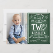 シャルボードサッカーすべてスター写真2nd誕生日 招待状 (正面)