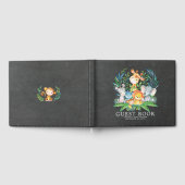 シャルボードサファリジャングルベビーシャワーゲストブック ゲストブック (全面)