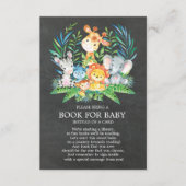 シャルボードサファリジャングルベビーシャワーブックベビー エンクロージャーカード (正面)