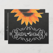 シャルボードサンフラワーカ素朴ントリーブライダルシャワー インビテーションポストカード (正面/裏面)
