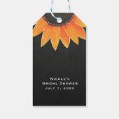 シャルボードサンフラワーカ素朴ントリーブライダルシャワー ギフトタグ (裏面)