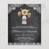 シャルボードサンフラワーズバジェット結婚式招待状 (正面)