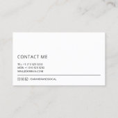 シャルボードシック – 先生 名刺 (裏面)