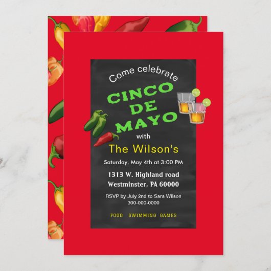 シャルボードシンコデマヨ 招待状 (正面/裏面)