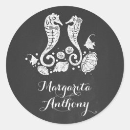 シャルボードシーホースビーチ結婚式 ラウンドシール