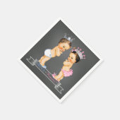 シャルボードジェンダーリビールブルネットプリンスプリンセス スタンダードカクテルナプキン (角)