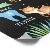 シャルボードジャングルサファリファースト誕生日マイルストーン ポスター (角)