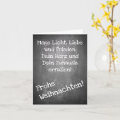 シャルボードスタイルのクリスマスモチーフ – クリスマスカード カード (黄色い花)